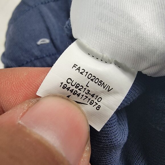 Nike Tech Fleece Boys Large Dark Blue Jogger Sweatpants Athletic Outdoors Casual - Picture 6 of 12